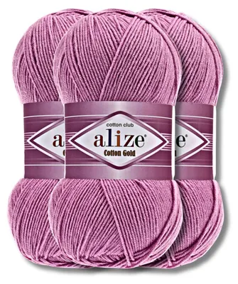Obrázek produktu pro Alize 3x 100 g bavlněná vlna Bavlna Gold, jednobarevná, háčkování, pletení (98)