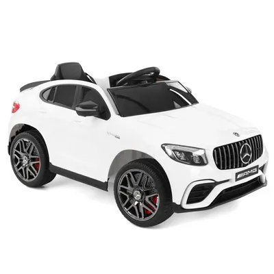 HECHT Kinder-Elektroauto Mercedes GLC 63 S Weiß – Kinderauto 12 V mit Fernbedienung
