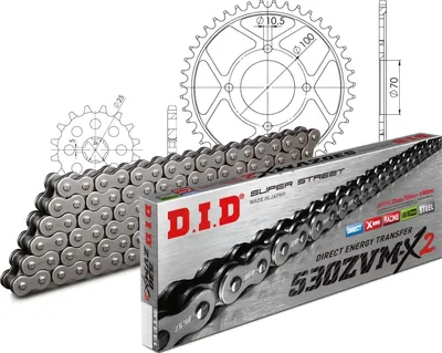 Image de Jeu de chaînes DID acier 530ZVM-X / 102 Rivet de sécurité