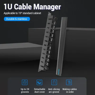 Produktbild von Vention 24 U Kabelmanager Schwarz