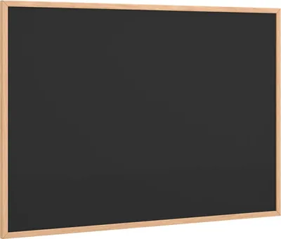 Obrázek produktu pro Křídová tabule s rámem z masivního borovicového dřeva černá 80 x 55 cm