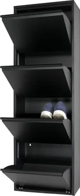 Produktbild von schuhschrank Billy 4 Stahl 150 x 50 cm schwarz