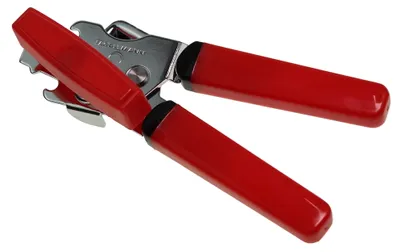 Produktbild von FACKELMANN 09141 Zangendosenöffner | 170mm | für Linkshänder | silber/rot