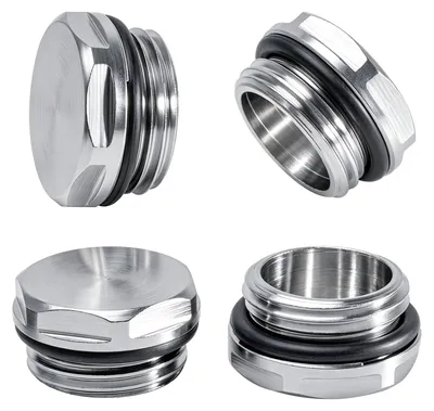 4 Messing-Blindstopfen 1/2" AG für Heizungsverteiler