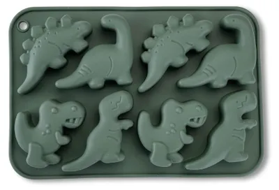 Produktbild von Fackelmann Silikon Eiswürfelform Dino Design Flexibel, Temperaturbeständig -40 °C bis +230 °C & Spülmaschinengeeignet, Perfekt für Kinderpartys und Sommergetränke, 19 x 12,5 cm