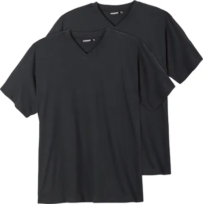 Produktbild von 2er-Pack V-Ausschnitt T-Shirt schwarz XXL Adamo