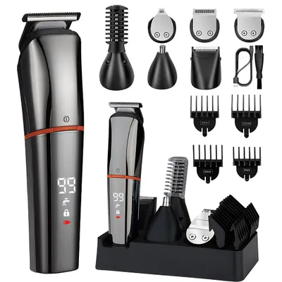 Produktbild von 6 in 1 Trimmer - Haare, Rasiermesser, Nase und Körperhaare Auswechselbare Köpfe