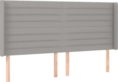 Zdjęcie produktu dla VidaXL 3119734, Jasny Szary, Poliester, Drewno, 1830 mm, 118 cm, 128 cm, 160 mm