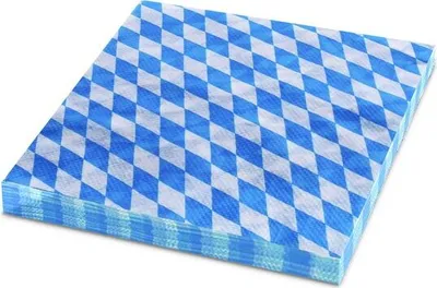 Produktbild von 1000x Servietten 1-lagig 33x33cm Bayerische Raute