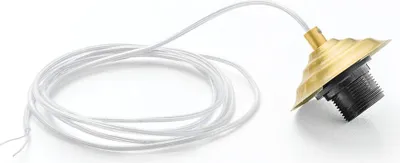 Imagen del producto de Portalámparas de latón para lámparas colgantes, con cable transparente, 1xE27, máximo 1x60W, IP20. Longitud máxima: 3 metros