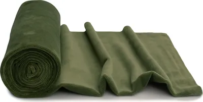Obrázek produktu pro Pletenina Minky s hladkým vzorem, khaki 50 x 160 cm