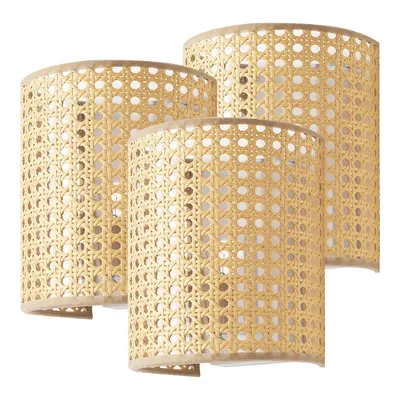 Immagine prodotto di Set di 3 lampade da parete 'Ascot' in look rattan