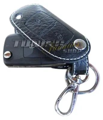 Produktbild von Schlüsseltasche Klappschlüssel Schlüssel Etui LEDER Weiss 2er für VW Seat Skoda