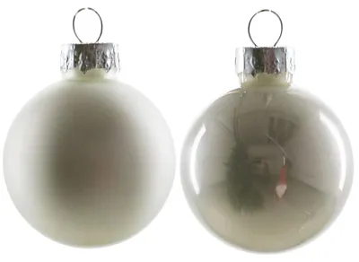 Produktbild von TrendLine Weihnachtskugeln aus Glas Ø 3,5 cm weiß 16 Stück
