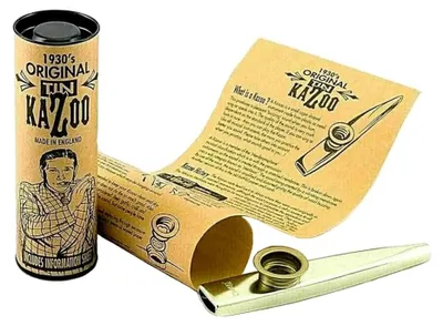 Productafbeelding van Kazoo blaasinstrument - Metaal - Goudkleurig - Kazoo fluit