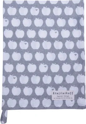 Produktbild von Krasilnikoff - Geschirrtuch KW11570 - Apples, Grey