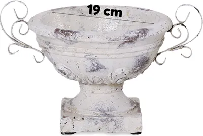 Produktbild von Keramik Pflanzpokal oval 35 cm Deko-Schale für draussen 30 cm