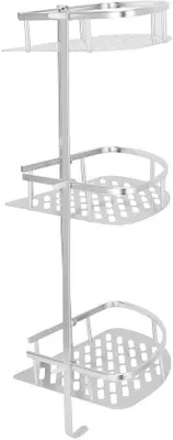 Produktbild von Duscheorganizer 3 Schichten - Wandbefestigung - Wasserablauf - Aluminium - Duschkorb