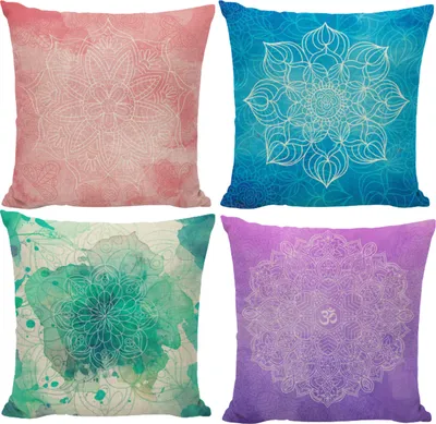 Produktbild von Kissenbezüge 45x45 cm Kissenhüllen 4er Set, Deko Kissenbezüge für Sofa Zimmer Zierkissenbezüge