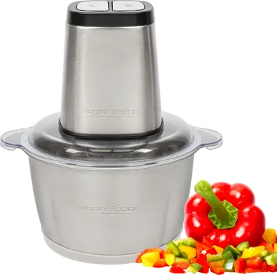 Produktbild von ProfiCook Zerkleinerer Küche elektrisch inkl. Ice Crush-Funktion, Gemüseschneider mit 1,7L Edelstahlbehälter, für 2- oder 4-Klingenbetrieb- PC-MZ 1227