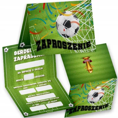 Produktbild von Geburtstagseinladung - DLA FANÓW PIŁKI NOŻNEJ NA PRZYJĘCIE