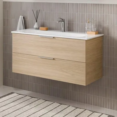 Image de Meuble sous-vasque Steinkamp Living 2.0 pour lavabo GROHE Essence, 100 cm