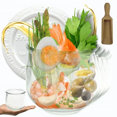 Produktbild von Weck Tulpenform Glasbehälter 580ml hitzebeständig 6er Set