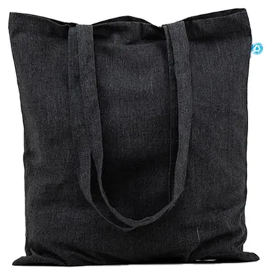 Produktbild von Printwear - Tragetasche, Recycelte Baumwolle, Langer Griff LT3687 (Einheitsgröße) (Schwarz)