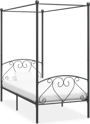 Produktbild von Möbel Himmelbett-Gestell Grau Metall 100 x 200 cm - Klassische Betten 284441