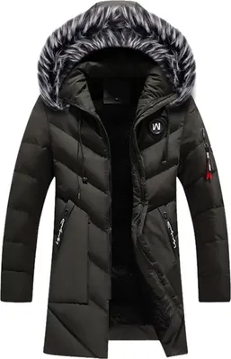 Produktbild von ASKSA Herren Winterparka Dicke Warme Winterjacke Maenner Winddicht Casual Oberbekleidung Mittellanger Mantel Parka Winterjacke,Armeegruenz,5XL