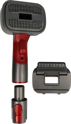 Produktbild von vhbw 2-in-1 Tierhaar-Bürste kompatibel mit Dyson V8 Animal +, V8 Advanced, V8 Absolute Pro Staubsauger - Selbstreinigend, Inkl. Anschluss-Adapter