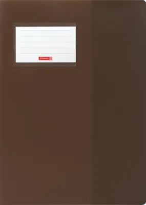 Produktbild von Hefthülle A4 FACT!pp braun mit Namensschild