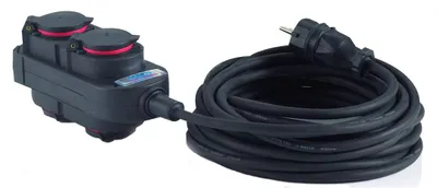 Produktbild von HEDI Verlängerungskabel Neopren Gummileitung 10m IP44 für Außen VK10NK4 4xSchuko