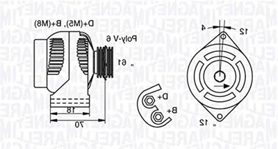Productafbeelding van Dynamo Auto-onderdeel - Wisselstroomgenerator - Auto Accu Laden - OE Kwaliteit - 23 x 14 x 9 cm - Niet gespecificeerd