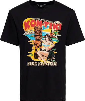 Produktbild von KING KEROSIN Print T-Shirt Mit Tiki-Artwork Kon-Tiki Schwarz Xxl