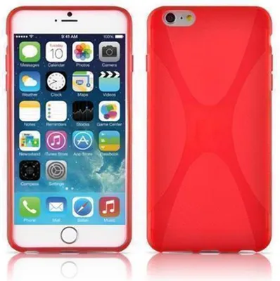 Produktbild von Cadorabo Handyhülle für Apple iPhone 6 PLUS / 6S PLUS in Rot Hülle Schutzhülle TPU Silikon Backcover Case