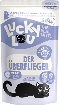 Produktbild von Lucky Lou 014486, Adult, jede Rasse, Geflügel, 125 g, Getreidefrei