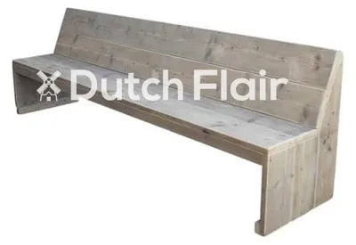 Produktbild von Gartenbank Ameland aus unbehandeltem Gerüstholz, Sitztiefe 40 cm, Sitzhöhe 43 cm