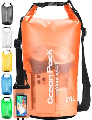 Produktbild von Wasserdichte Tasche mit verstellbarem Riemen, Rollverschluss, 20L, 10L, 5L, 2L, für Outdoor-Aktivitäten