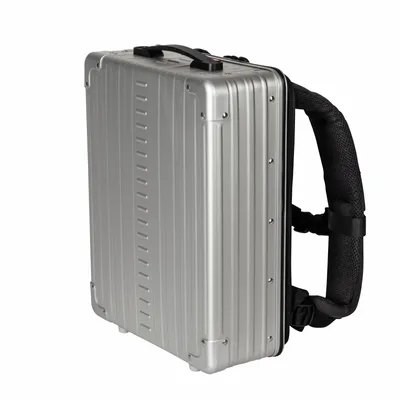 Produktbild von ALEON Aluminium Business-Rucksack, 39x29x12 cm, Aluminium Backpack Platiunum