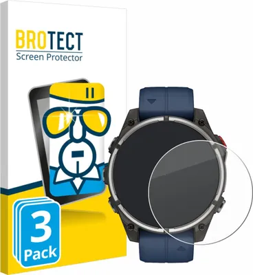 Produktbild von 3x BROTECT Schutzglas für Garmin quatix 8 Pro (47 mm) Displayschutz 9H Glas klar transparent