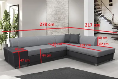 Immagine prodotto di Divano moderno di design ad angolo Porto letto funzione divano divano tessile divani letto nuovo