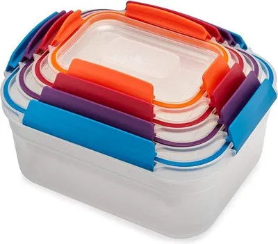 Immagine prodotto di Set di 4 contenitori in plastica ermetici, a tenuta stagna e privi di BPA