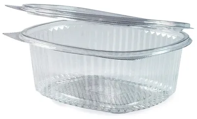 Produktbild von 500x Feinkostbecher oval klar mit Deckel 750ml (PET)