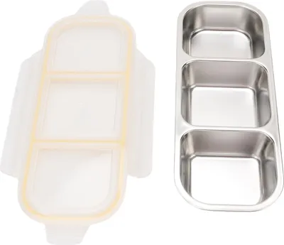 Produktbild von Outdoor Camping Edelstahl Lunchbox Auslaufsicherer Behälter Portionskontrollkoffer 600 ml