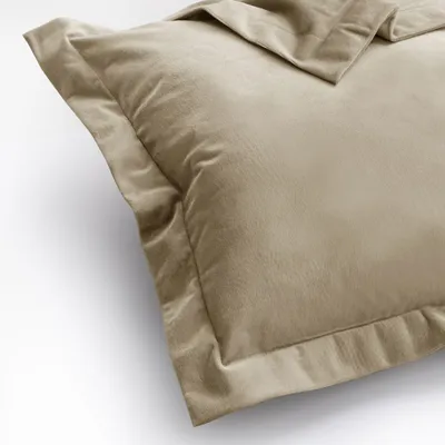Produktbild von Kissenhülle Kissenbezug 2er Set 50x70 cm Beige Dekokissen Samt Wohnzimmer Side