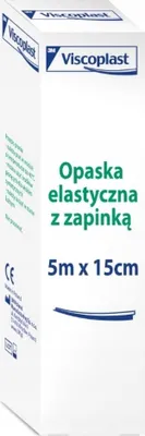 Produktbild von $ Viscoplast elastische Binde mit Klammer 5m x 15cm 1 Stück