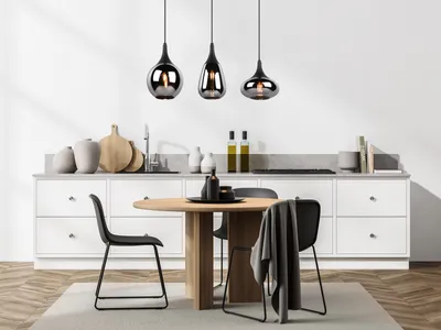 Produktbild von Trio Leuchten LED Pendelleuchte Lumina 3xE14, schwarz, Metall/Glas