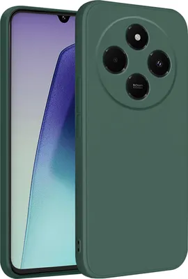 Produktbild von Hülle für Xiaomi Redmi 14C Slim Liquid Silikon Gel Gummi Stoßfest Schutzhülle Nachtgrün