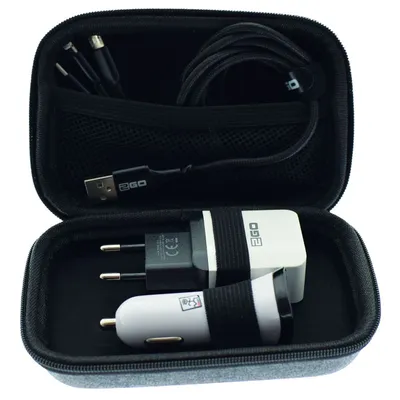 Zdjęcie produktu dla 2GO Reise-Set All in One 3-tlg. USB Kabel + Ladegerät